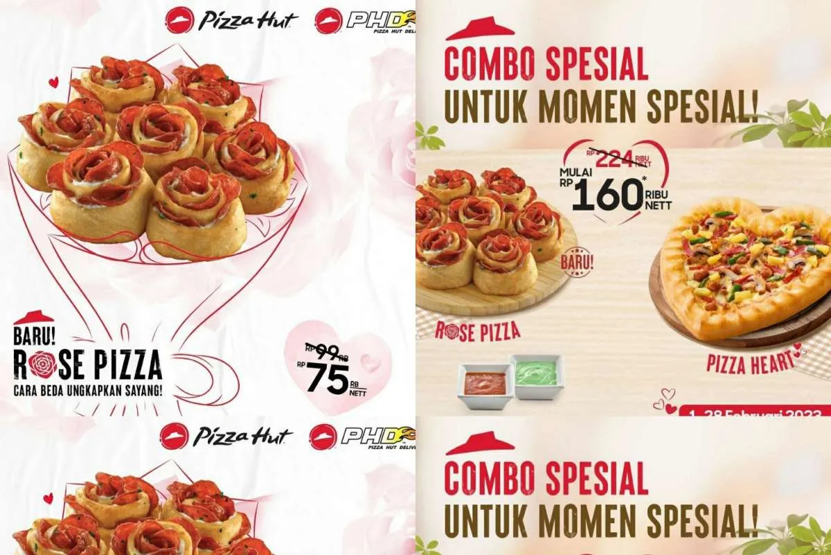 Promo Pizza Hut Februari 2023 Menu Baru Rose Pizza dan Pizza Heart di Momen Valentine