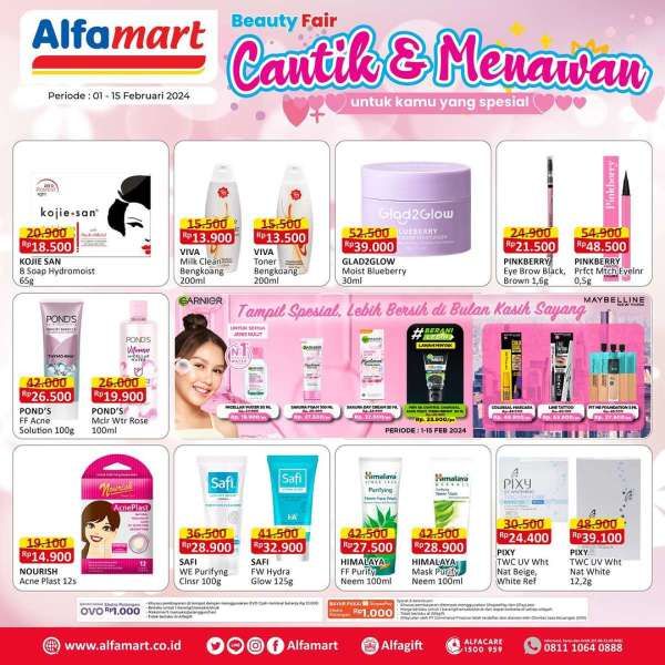 Promo Alfamart Beauty Fair Spesial Valentine 1-15 Februari 2024