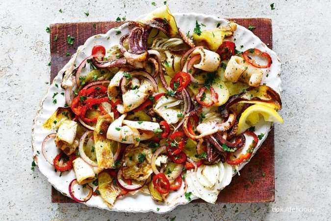 Resep Cumi Rebus Saus Pedas, Hidangan Cumi Lezat Ala Masakan Cina yang Halal