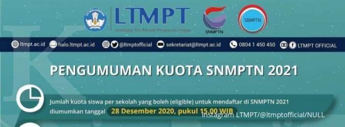 Simak persyaratan SNMPTN 2021, pendaftaran akun LTMPT mulai 4 Januari 2021