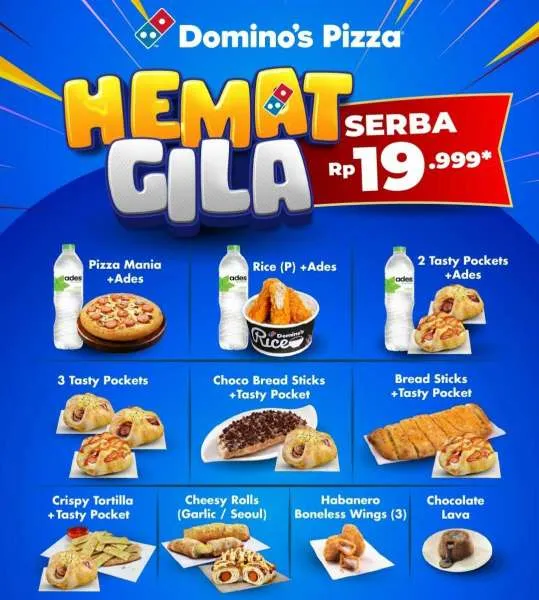 Promo Dominos Pizza Oktober 2023: Paket Hemat Gila serba Rp 19.999