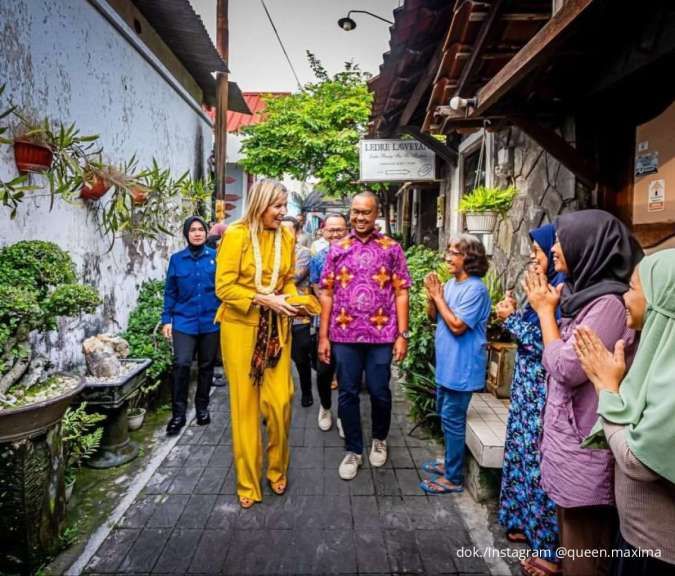 Disambut Presiden, Ratu Maxima Tiba di Istana Negara