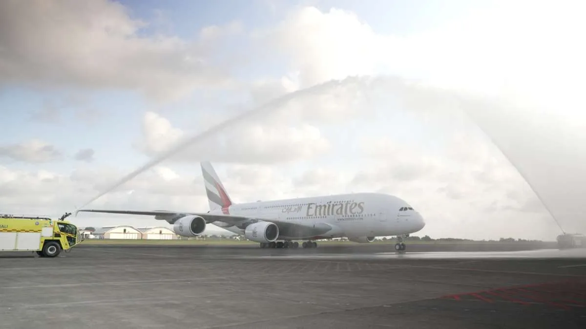 Bandara Ngurah Rai Sambut Kedatangan Perdana Pesawat Jumbo Milik Emirates