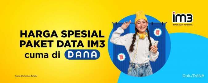 Promo DANA Mei 2022, Beli Paket Data IM3 Dapat Diskon Spesial!