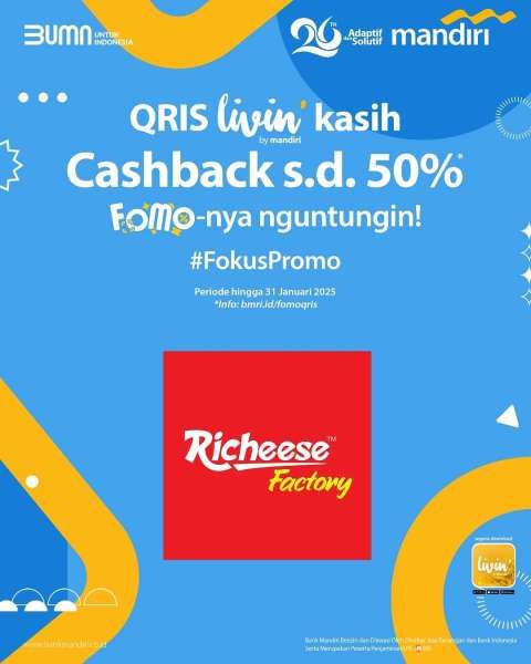 Promo Richeese dengan Livin by Mandiri