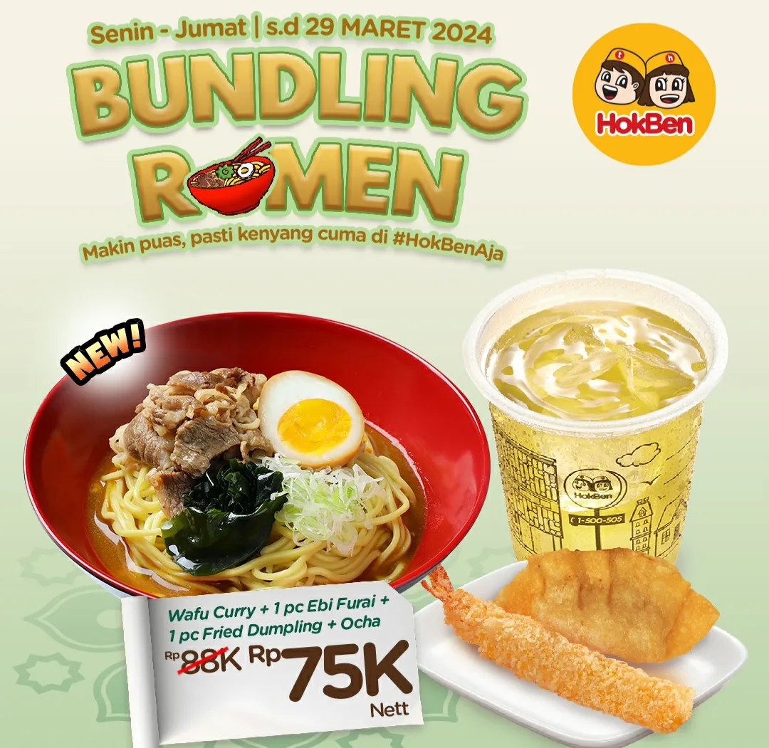 Promo hokben bundling ramen 1-29 maret 2024