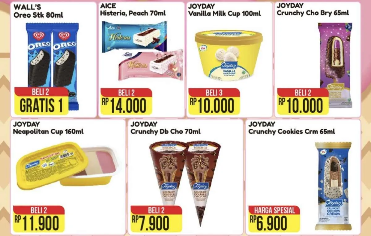 Promo Es Krim Alfamart Periode 1-15 Juni 2025, Es Krim Oreo Beli 2 Gratis 1