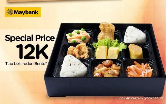 Hari Terakhir! Promo HokBen x Maybank, Beli Irodori Bento 1 atau 3 Cuma Rp 12.000