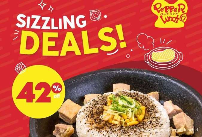 Promo Pepper Lunch Sizzling Deals November 2025 Diskon sampai 42%, Cek Lokasinya