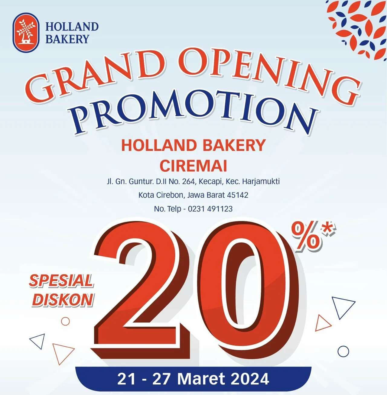 Holland Bakery GRAND OPENING PROMO di Ciremai
