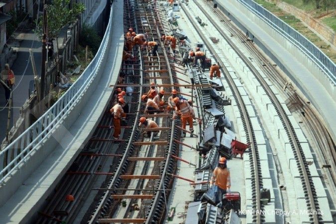 Proyek LRT Jabodetabek senilai Rp 21 triliun kini sudah rampung 52,6%