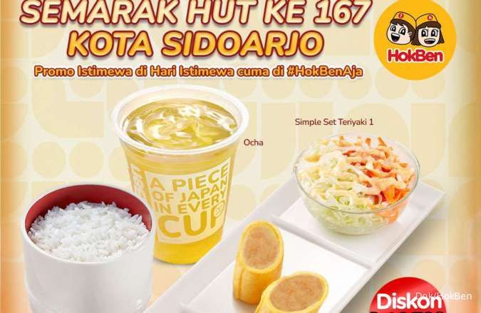 Promo HokBen Awal Februari 2026, Diskon Rp 16.700 di HUT Kota Sidoarjo