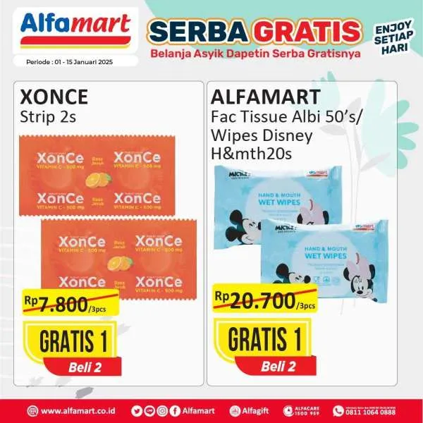 Promo Alfamart Serba Gratis Periode 1-15 Januari 2025