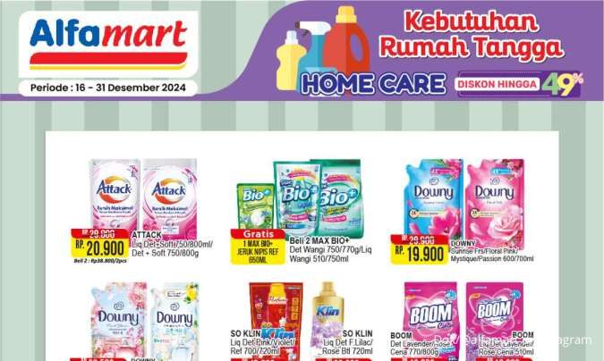 Promo Deterjen dan Sabun Mandi Alfamart Diskon Sampai 49%, Harga Spesial di Indomaret