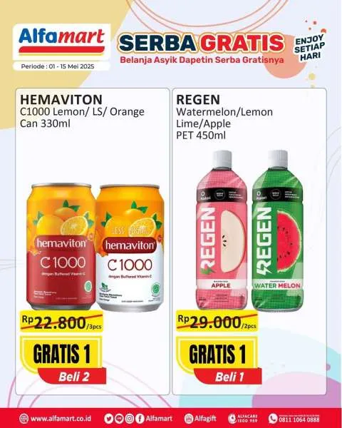 Promo Alfamart Serba Gratis Periode 1-15 Mei 2025