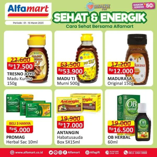 Promo Alfamart Health Fair Diskon s/d 50% Periode 1-15 Maret 2023