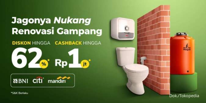 Promo Tokopedia Maret 2022, Beli Material untuk Renovasi Rumah Dapat Diskon 62%
