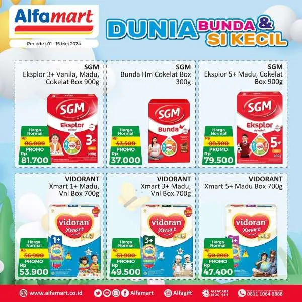 Promo Alfamart Susu Anak dan Ibu 1-15 Mei 2024