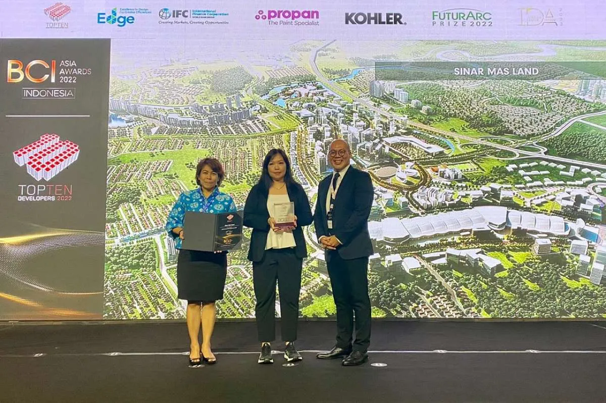 Sinar Mas Land Raih Penghargaan Top 10 Developer dalam Ajang BCI Asia Awards 2022    