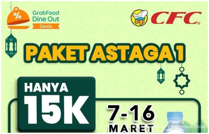 Promo CFC Paket Astaga 1 Hanya Rp 15.000 Periode 7-16 Maret 2025, Kuota Terbatas