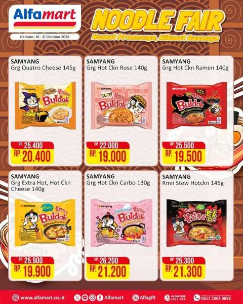 Promo Alfamart Noodle Fair Periode 16-31 Oktober 2025
