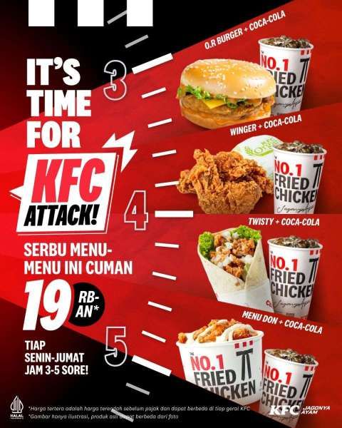 Promo KFC Attack Makan Hemat Serba Rp 19.000-an