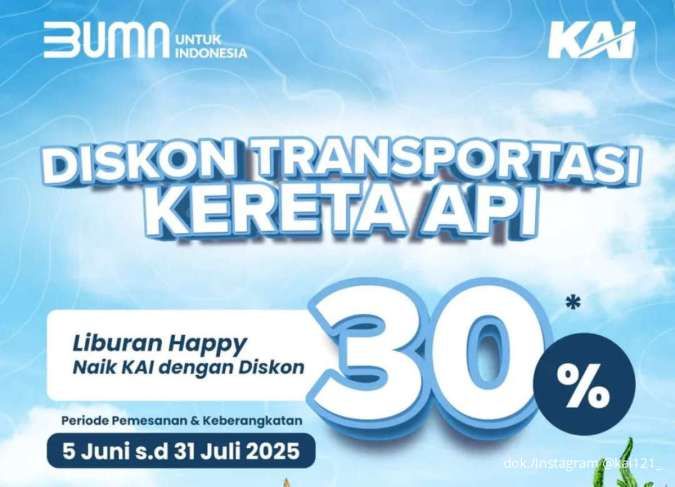 Promo Tiket Kereta Api Tahun 2025 Diskon 30% Khusus Ekonomi, Ini Daftar Rutenya