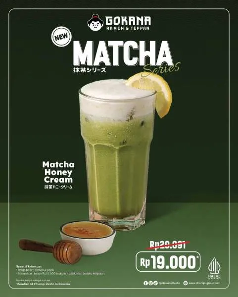 Promo Gokana Matcha Honey Cream