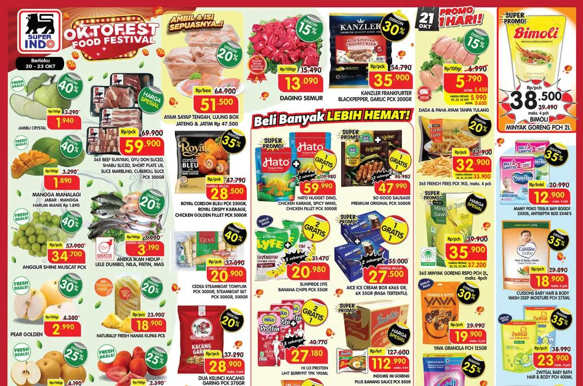 Promo Superindo Weekday 20-23 Oktober 2025, Nugget & Es Krim Beli 1 Gratis 1