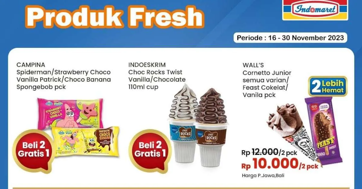 Promo Indomaret Terbaru 16-30 November 2023, Super Hemat Mingguan Beli 2 Gratis 1