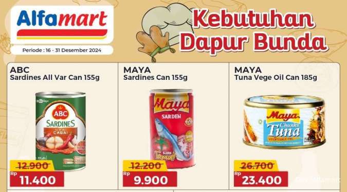 Promo Alfamart Kebutuhan Dapur 16-31 Desember 2024, Aneka Sarden Harga Spesial