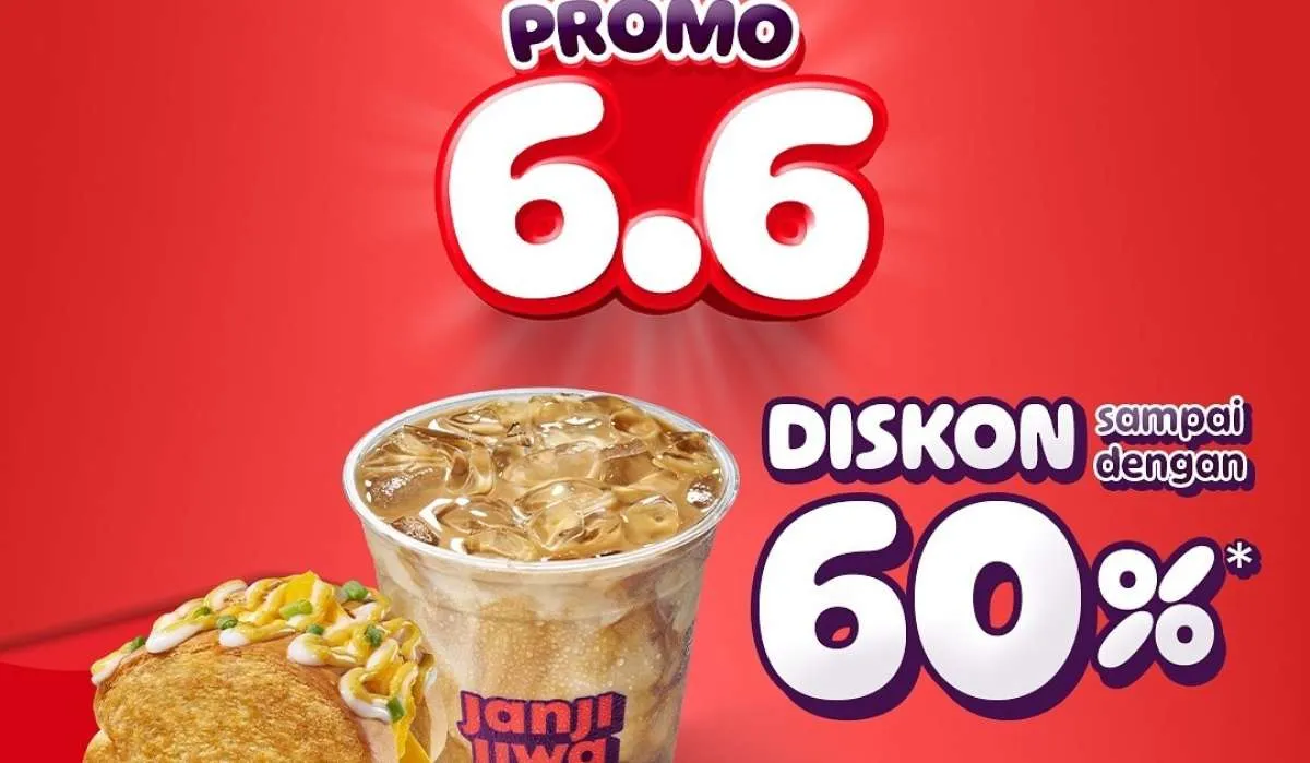 Promo 6.6 Janji Jiwa 6 Juni 2024, Promo Makanan dan Minuman Favorit Diskon Sampai 60%