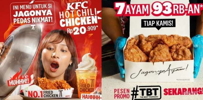 Promo KFC Hari Ini 3 Agustus 2023, Hot Chili Chicken dan The Best Thursday