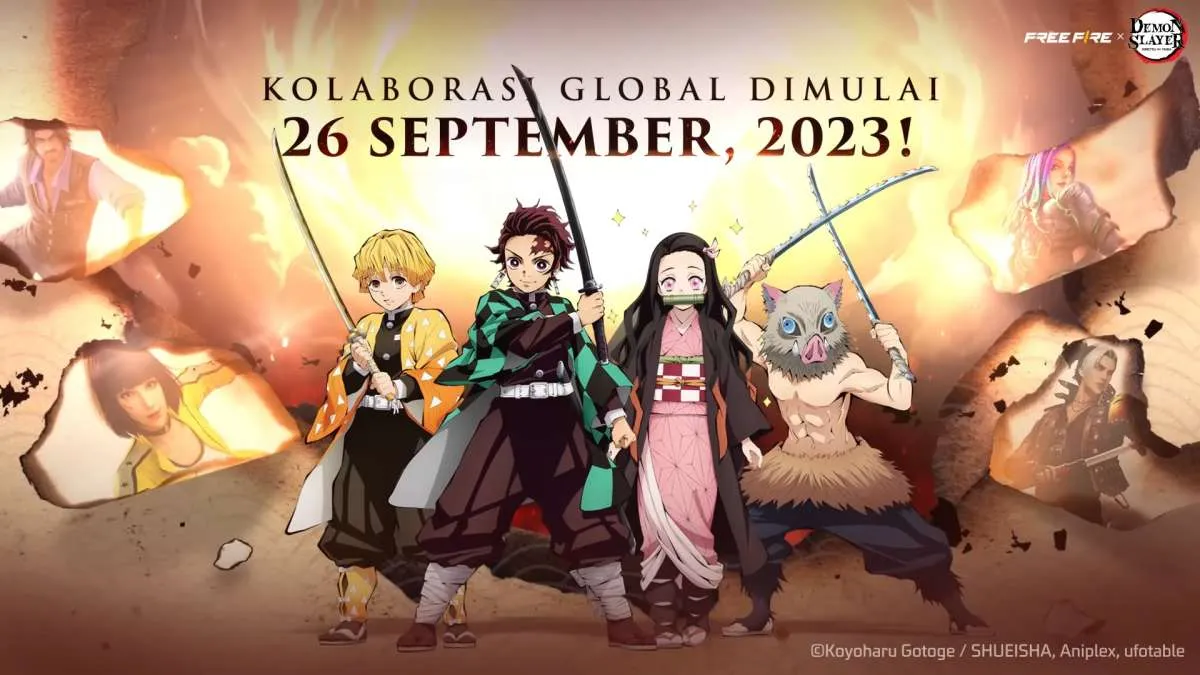 Kolaborasi Free Fire (FF) X Demon Slayer Bakal Kasih Hadiah Gratis, ini Daftarnya