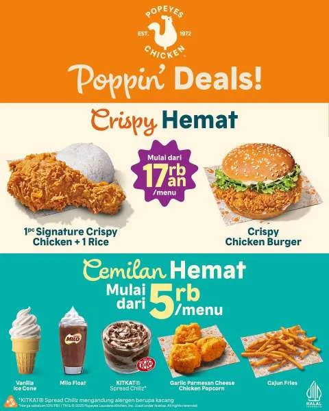 Promo Popeyes Poppin Deals Oktober