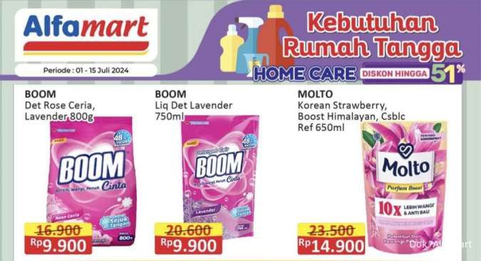 Promo Alfamart Home Care 15 Juli 2024, Detergent Bubuk dan Cair Diskon hingga 51%