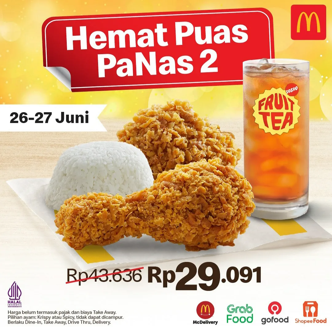 Promo McD akhir bulan Juni 2024: Panas 2 diskon