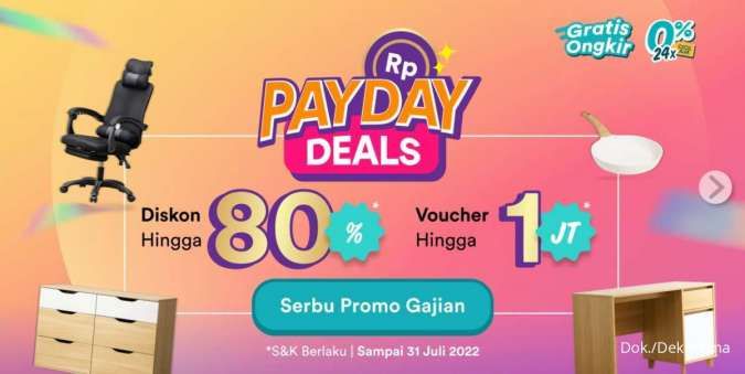 Promo Dekoruma Payday Deals, Dapatkan Diskon 80% Plus Voucher Rp 1 Juta!