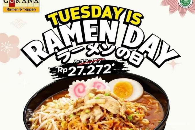 Promo Gokana 15 Maret 2022, Diskon Ramen Day Beli Chicken Ramen Rp 27.272