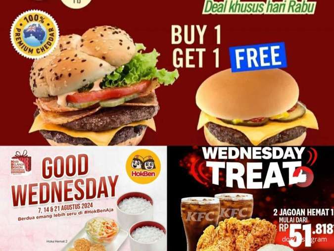 4 Promo Hemat KFC, AW Restoran, dan Hokben Khusus Setiap Rabu Agustus 2024