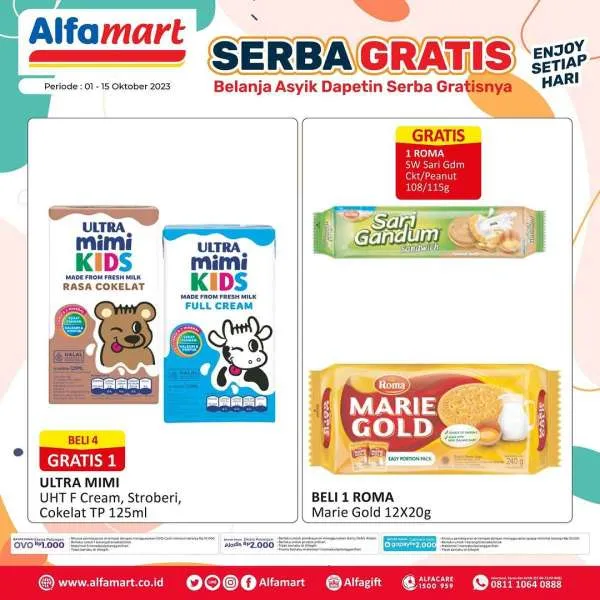 Promo Alfamart Serba Gratis Periode 1-15 Oktober 2023