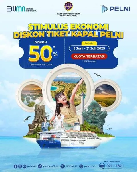 Promo Diskon 50% Tiket Kapal PELNI