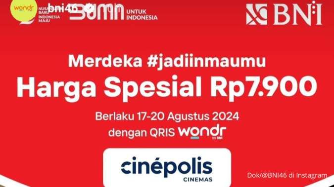 Daftar Promo Wondr by BNI Spesial Kemerdekaan di HokBen, Roti'O Sampai Cinepolis