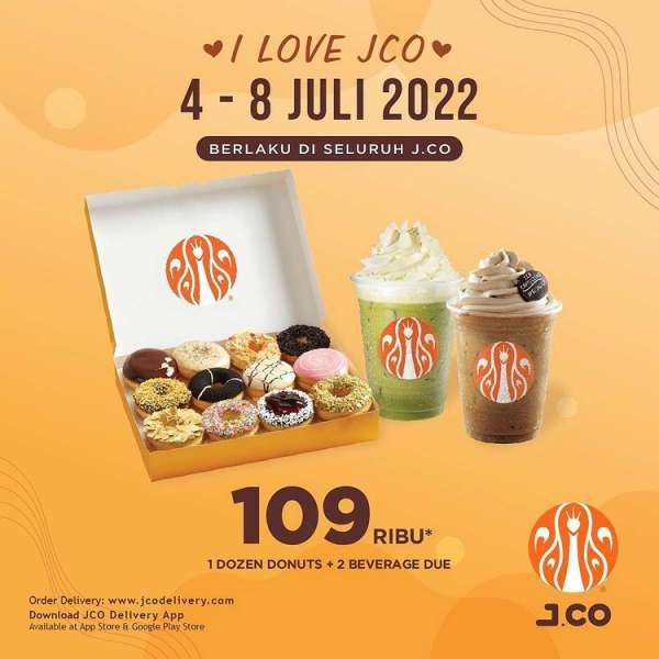 Promo J.CO terbaru mulai 4-8 Juli 2022 untuk paket I Love JCO