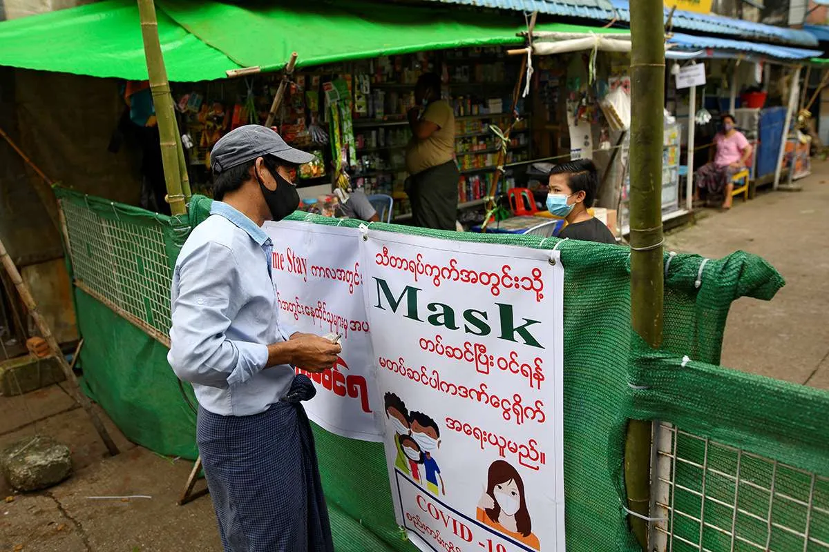 Kasus harian virus corona rekor, Myanmar lockdown total Kota Yangon