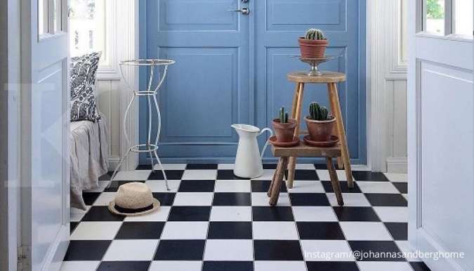 Inspirasi Lantai Keramik dengan Pola Papan Catur