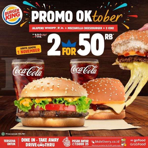 Promo Burger King 27 Oktober – 1 November 2020
