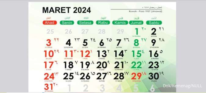 1 Ramadan 2024 Jatuh Tanggal Berapa? Ini Menurut Muhammadiyah dan Kalender Kemenag