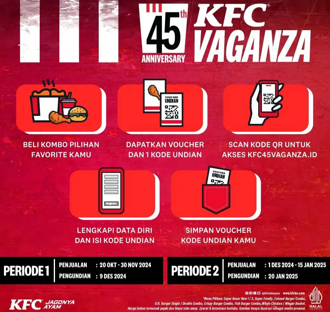Promo KFC Vaganza 45 Anniversary