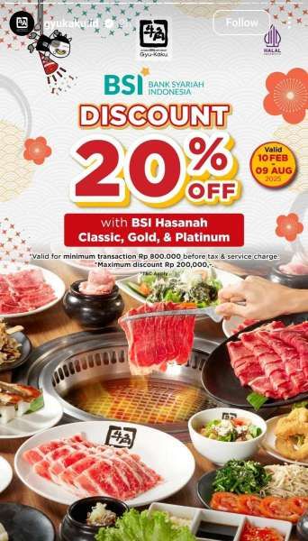 Promo Gyu-Kaku dan BSI Tahun 2025